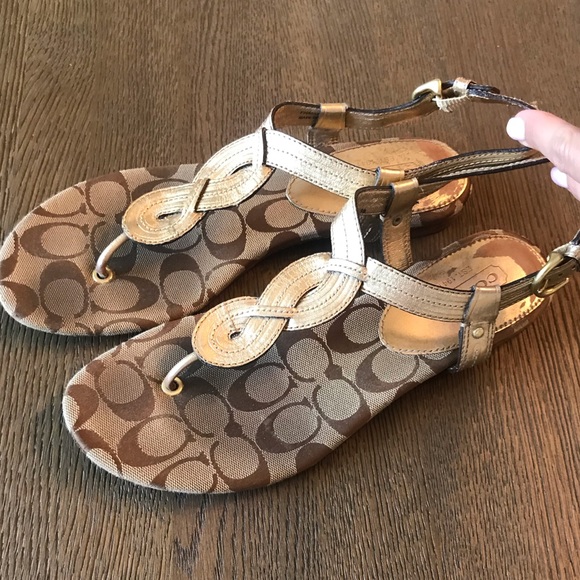 Coach Shoes - Coach gold sandals